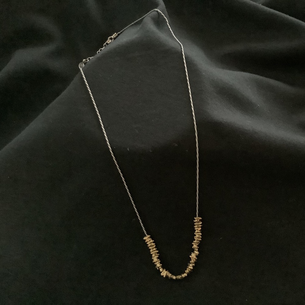 Silpada Silver and Brass Nugget Necklace